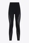 Wolford Snakeskin Pattern Stretch Leggings In Black