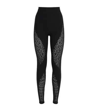 Wolford Reptile Net Leggings In Brown