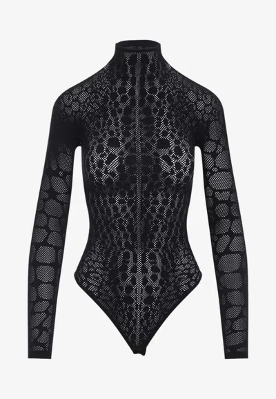 WOLFORD REPTILE NET STRING BODYSUIT