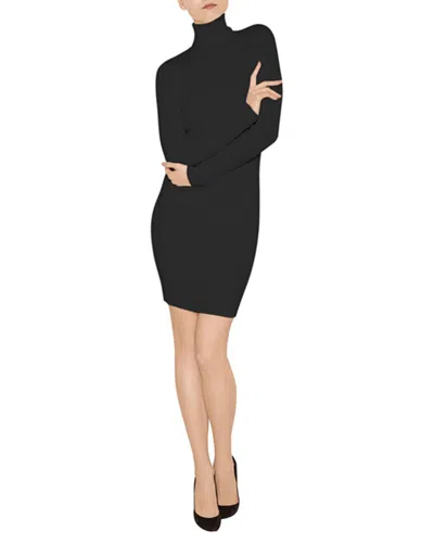 Wolford Rib Wool-blend Mini Dress In Black