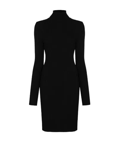 WOLFORD WOLFORD RIBBED KNIT LONG-SLEEVED MINI DRESS