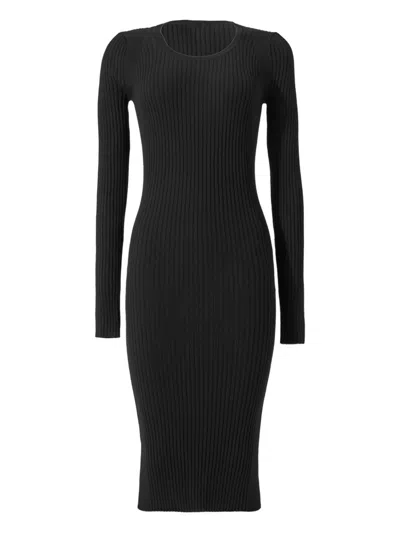Wolford Ribbed Midi Dress In Black