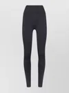 Wolford Ribbed Seamless Leggings Elastic Waistband In Black