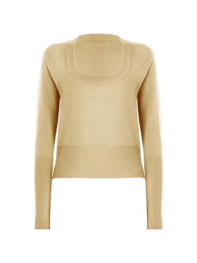 Wolford Ribbed-knit Long-sleeve Sweater In Neutral