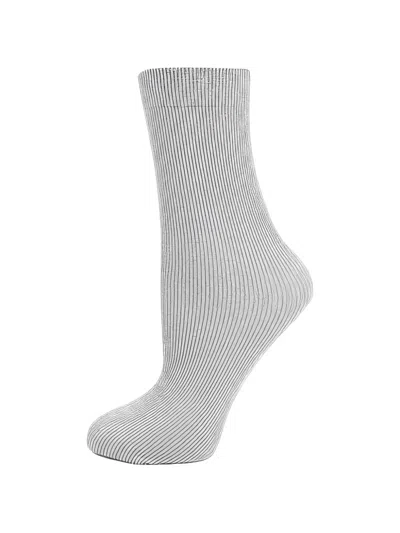 Wolford Ribbed-knit Socks In Gray
