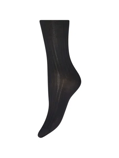 Wolford Ribbed-knit Socks In Black