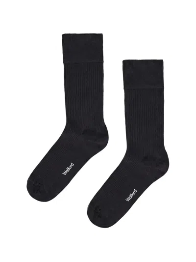 Wolford Ribbed-knit Socks In Black