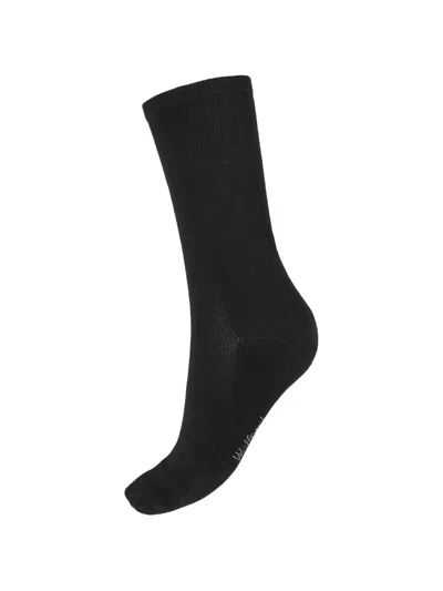 Wolford Ribbed-knit Terry-panel Socks In Black