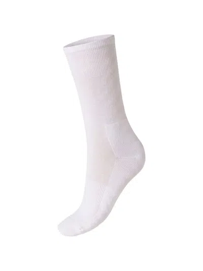 Wolford Ribbed-knit Terry-panel Socks In White