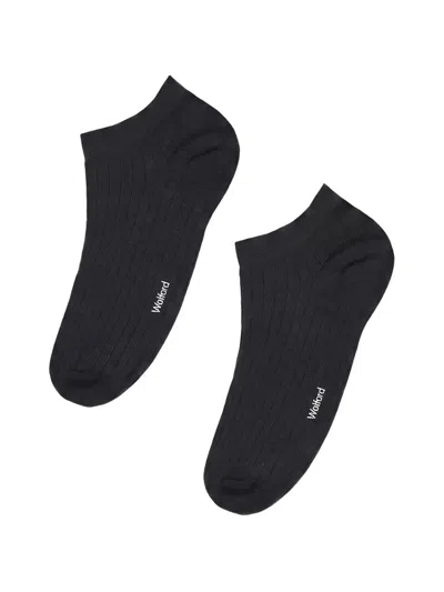 Wolford Rib-knit Ankle Socks In Black
