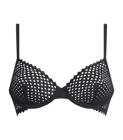 Wolford Romantic Net Demi Bra In Black