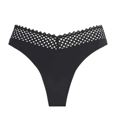 Wolford Romantic Net Thong In Black