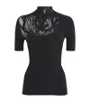 Wolford Rose Mock-neck Top In Animal Print