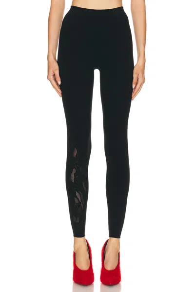 Wolford Rose Net Legging In Black