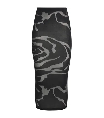 Wolford Rose Shadow Skirt In Black