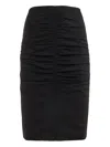 Wolford Ruched Pencil Skirt In Black