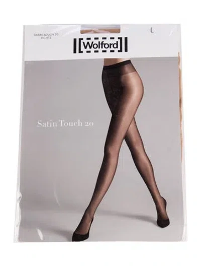 Pre-owned Wolford Satin Leggings In Black