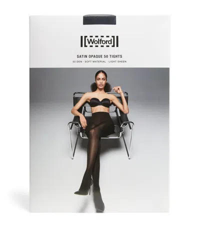 Wolford Satin Opaque 50 Tights In Black