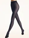 Wolford Satin Opaque 50 Tights Women's Xs Black Stretch Pull-on Skinny Erk639 In Black