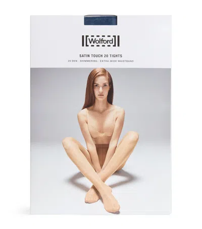 Wolford Satin Touch 20 Comfort Tights In Blue