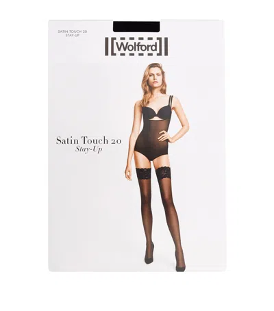Wolford Satin Touch 20 Stay Up Thigh Highs In Black
