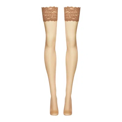 Wolford Satin Touch 20 Stay-ups In Brown