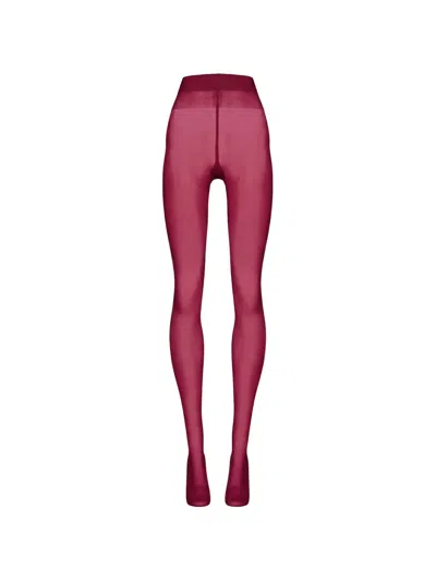 Wolford Satin Touch 20 Tights In Burgundy