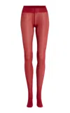 Wolford Satin Touch 20 Tights In Burgundy