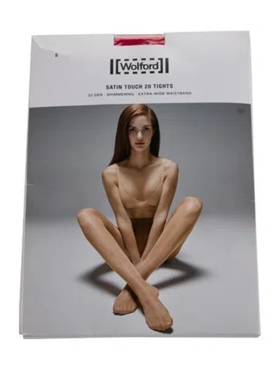 Pre-owned Wolford Satin Touch 20 Tights In Red