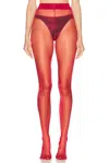 Wolford Satin Touch 20 Tights In Burgundy