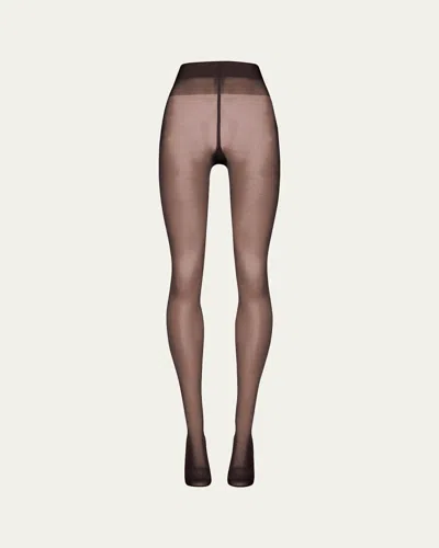 Wolford Satin Touch Sheer Tights In Brown
