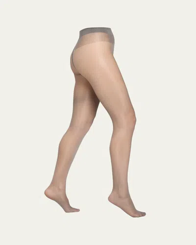 Wolford Satin Touch Sheer Tights In Steel