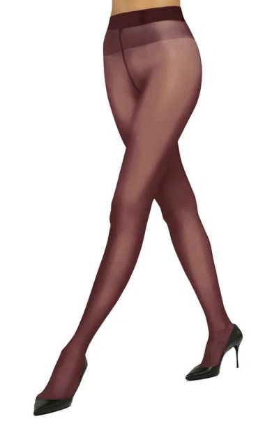 Wolford Satin Touch Tights In Bordeaux