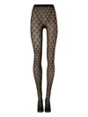 Wolford Scale-effect Net Tights In Black
