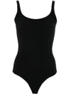 Wolford Scoop-neck Bodysuit In Black