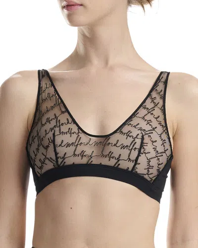 Wolford Scoop Neck Bra In Animal Print
