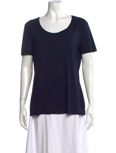 Pre-owned Wolford Scoop Neck Short Sleeve T-shirt In Blue