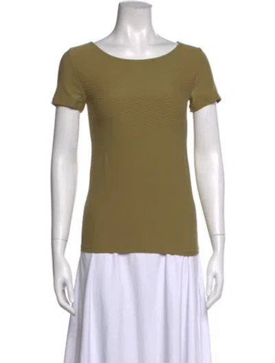 Pre-owned Wolford Scoop Neck Short Sleeve T-shirt In Green