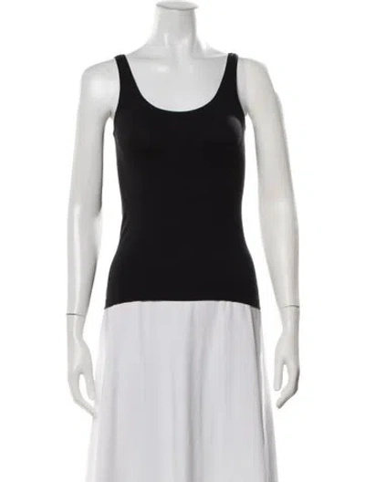 Pre-owned Wolford Scoop Neck Sleeveless Top In Black