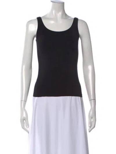 Pre-owned Wolford Scoop Neck Sleeveless Top In Black