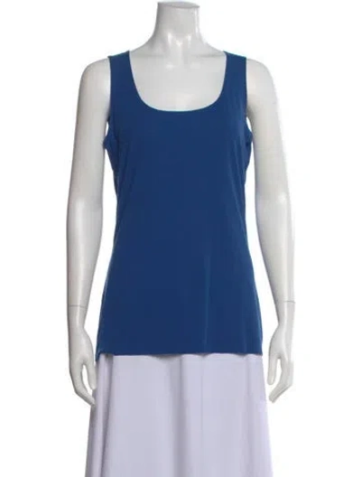 Pre-owned Wolford Scoop Neck Sleeveless Top In Blue