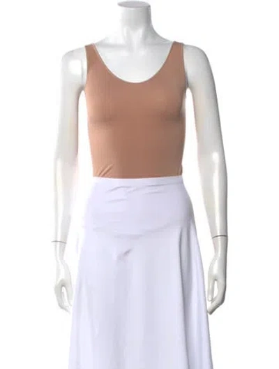 Pre-owned Wolford Scoop Neck Sleeveless Top In Neutral
