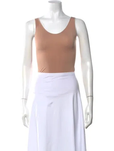 Pre-owned Wolford Scoop Neck Sleeveless Top In Neutral