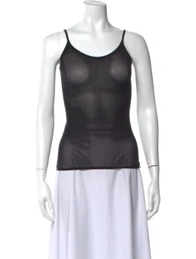 Pre-owned Wolford Scoop Neck Sleeveless Top In White