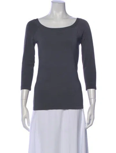 Pre-owned Wolford Scoop Neck Sweater In Gray