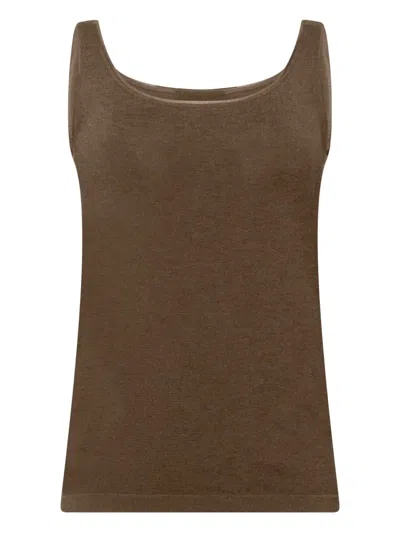 Wolford Scoop-neck Tank Top In Brown
