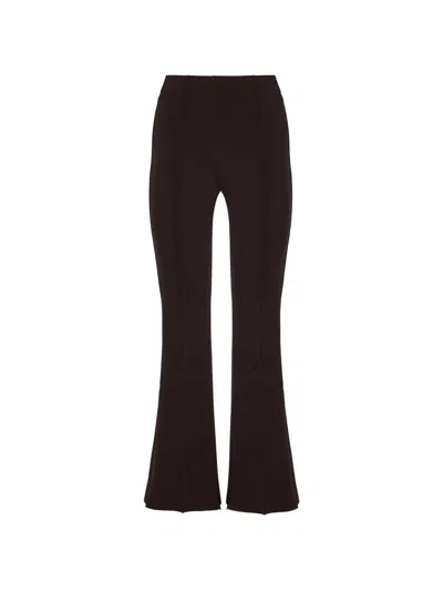 Wolford Scuba Flared Trousers In Brown