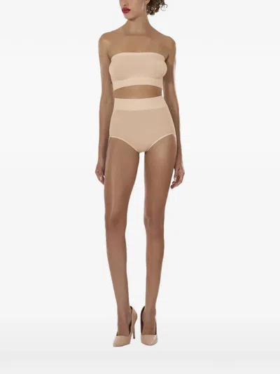 Wolford Seamless Bandeau Crop Top In Neutral