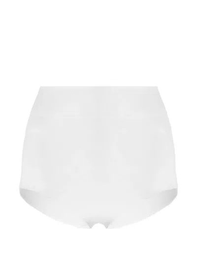 Wolford Seamless Circular-knit High-waisted Shorts In White