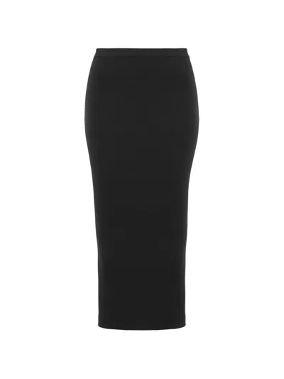 Wolford Seamless Circular-knit Midi Skirt In Black
